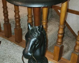 Vintage Horse Head Chess Piece Ashtray.
