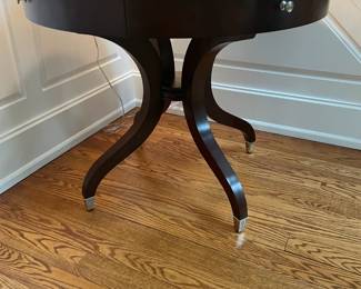 36" Round Center/Dining Table having Silver Capped Feet