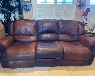 Leather Reclining Sofa