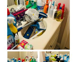 A Lot of Cleaning Supplies