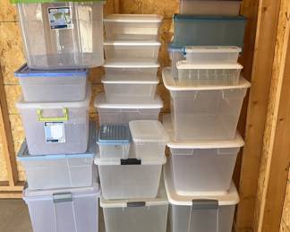 Miscellaneous Plastic Storage Totes