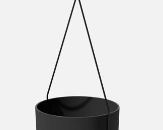 Pottery Barn All Weather Eco Hevea Hanging Bowl Planters- BLACK