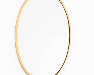 West Elm Oval Brass Mirror
