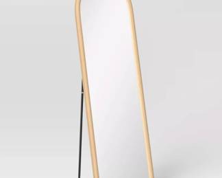 Target Threshold Full Length Mirror Arched Metal Brass 20W x 65H x.75D