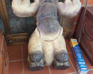 Carved Wood Moose