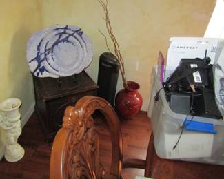 candle holders, vases and electronics