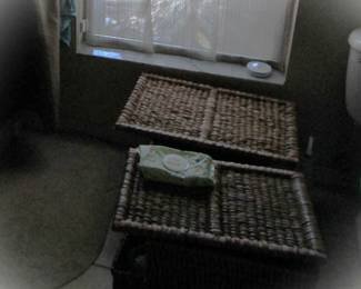 lidded storage baskets