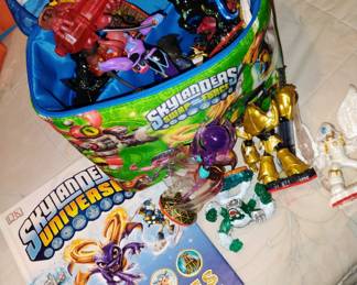 Skylander book and action figures 