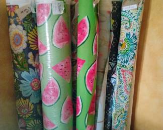 Rolls of new fabric