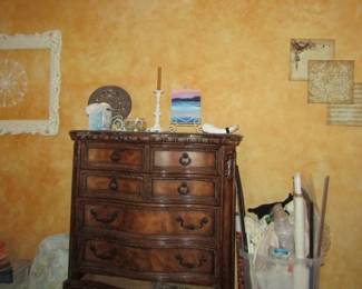 mens dresser and wall art