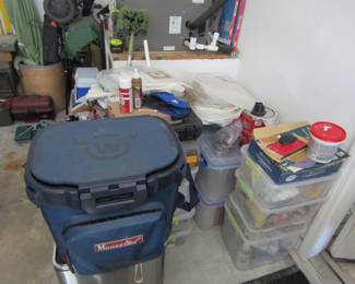 coolers and crafting supplies