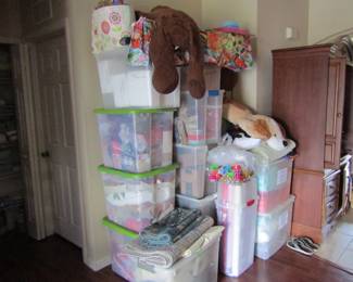 Bins to unpack with collectibles