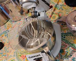 Kitchen Aid mixer with attachments