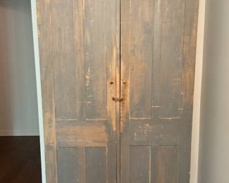 Large rustic shelf with doors