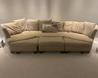 Large sectional with removable footstools