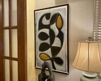 Abstract acrylic on canvas; 45" x 27" $350 + tax