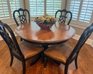 Thomasville table, chairs and leave