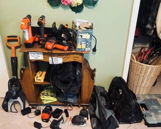 Various tools and bags