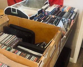 CD's, DVD's, VHS tapes