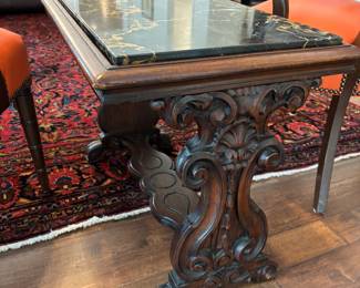 Stunning marble-top end table