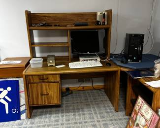 Solid wood corner computer desk