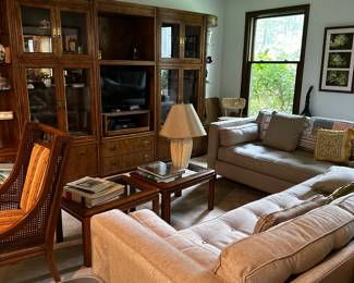 Custom Sofa, Wall unit, lamps