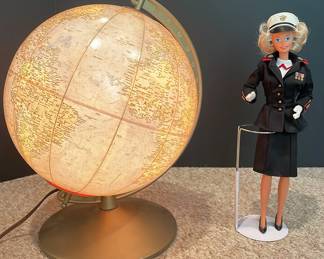 Marine Corps Barbie And Light Up Globe