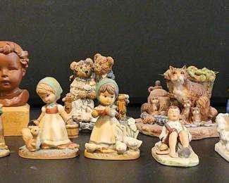 Vintage Figurine Lot Napco, RockwellInspired More