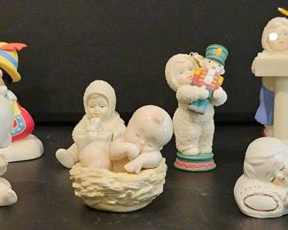 Vintage Figurine Lot Snow Babies, Precious Moments, Lenox
