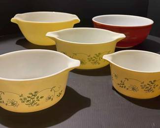 Vintage PYREX and Anchor Hocking Fire King Bowls Baking Dishes