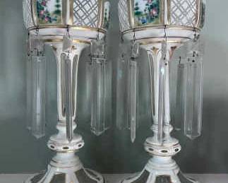 Pair of Ornate Mantle Lusters