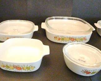 CorningWare Spice of Life Cookware Set Vintage Covered Casseroles Bakers