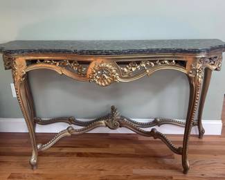 Baroque Style Carved Foldale Expansion Console Tablebl