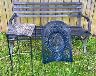 216 Outdoor Bench Metal Decor