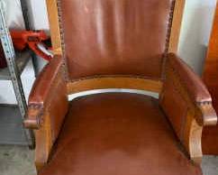 415 Large Leather Wooden Office Chair