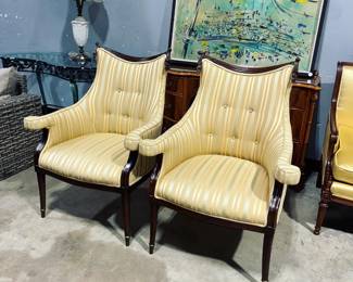 Striped Vintage Arm Chairs Orlando