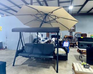 Patio Swing and Umbrella Orlando Estate Auction