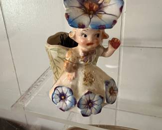 Lefton girl planter 