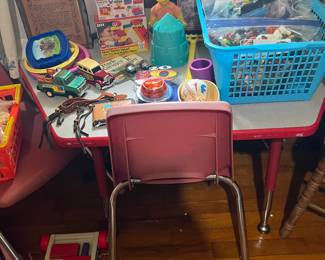 Vintage child’s table and 2 chairs