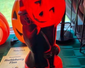 Vintage general Foam Co blow mold of witch and pumpkin