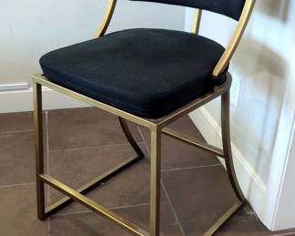 Modern Accent Chair with Gold Metal Frame