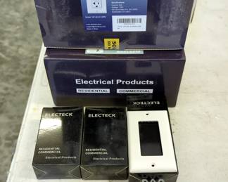 Electeck Outlet Receptacle, Wall Plate, and Accessories