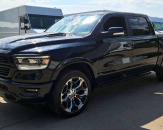 2019 Dodge Ram 1500 Laramie 4x4 Pick Up Truck, VIN 1C6SRFJT0KN694308, Mileage Showing On Odometer 129035, Missouri Title