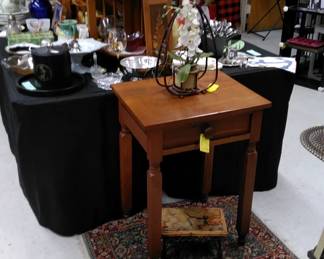 Antique single drawer side table