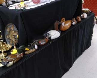 Beautiful assortment of duck decoys.