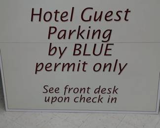 Large Cavalier Hotel Guest Parking Sign (approx. 3 1/2'x3 1/2')