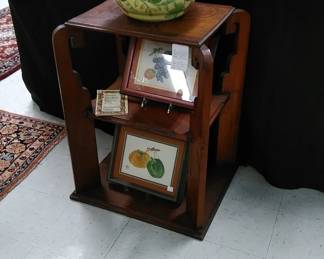Art deco side table, etc.