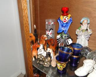 Dog Collection, one circus glass unless there are more in the kitchen