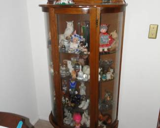 Curio cabinet and everything inside