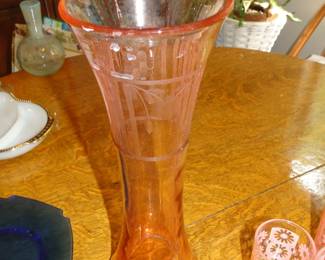 Pink Depression vase